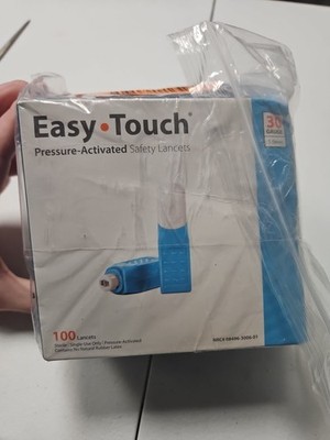 Easy Touch Pressure Activated Safety Lancets Sterile Latex-Free 30 G 100 Ct x2