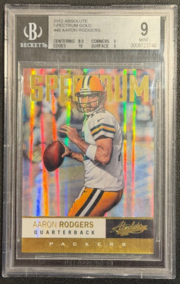 Aaron Rodgers 2012 Panini Absolute Spectrum Gold #12/25 - BGS 9 - Jersey Number!