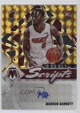 2021-22 Panini Mosaic Rookie Scripts Gold Prizm Marcus Garrett #RS-MGA Auto 4f5