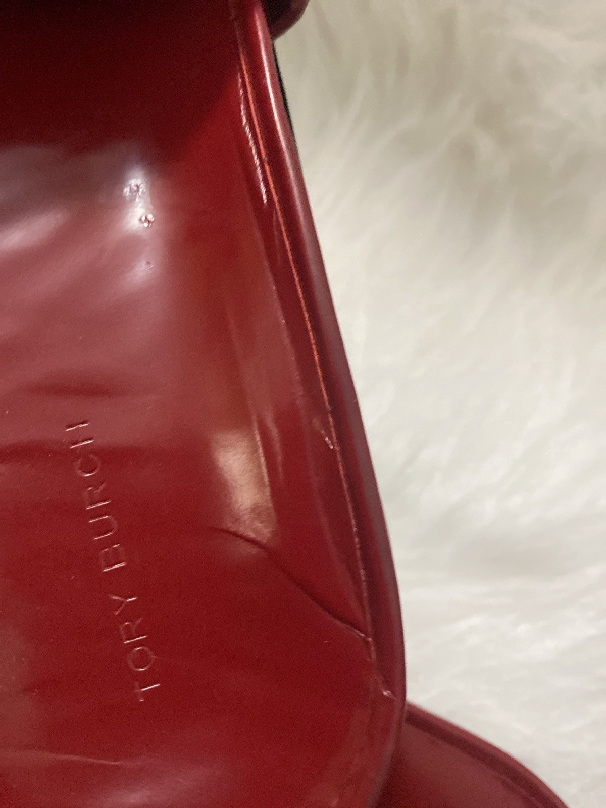 NWOB  Tory Burch RED Everly Anatomic Lug Nappa Leather Slide Sandal thumbnail 13