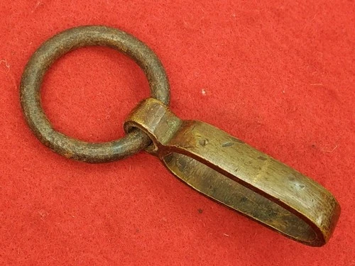 CONFEDERATE BRASS SWORD SCABBARD MOUNT WITH RING