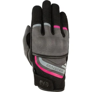 Oxford Dakar 1.0 Ladies Motorcycle Motorbike Textile Gloves Charcoal / Pink