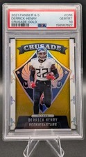 2021 panini Derrick Henry Crusade-Gold numberd 10/10 PSA 10! read description!! 