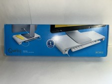 Quirky Space Bar Monitor Stand 6 Port USB 3.0 Hub Pop White Organizer Open Box