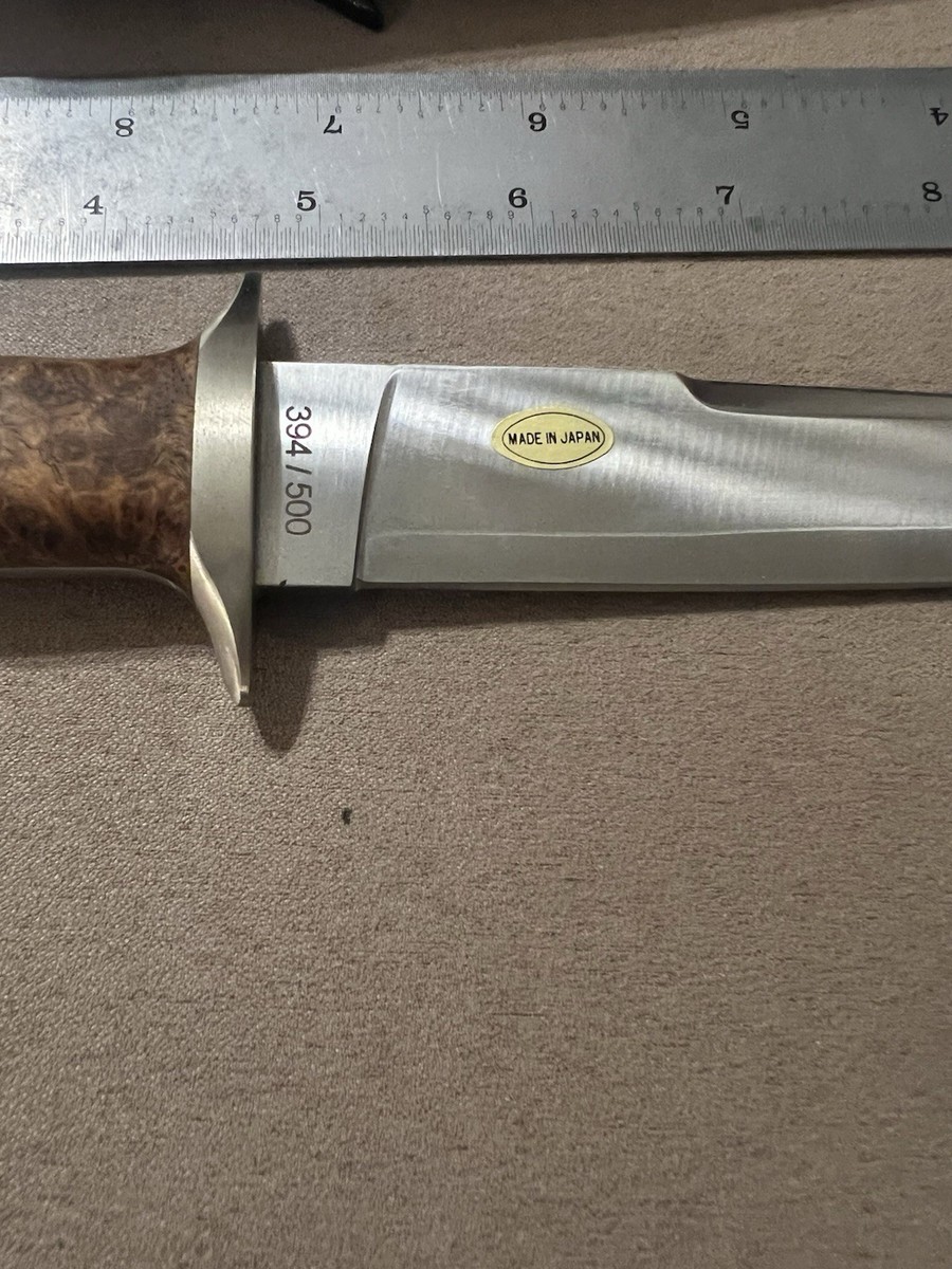 Al Mar 25th Anniversary Burl Quince Wood Shiva Knife Original Box