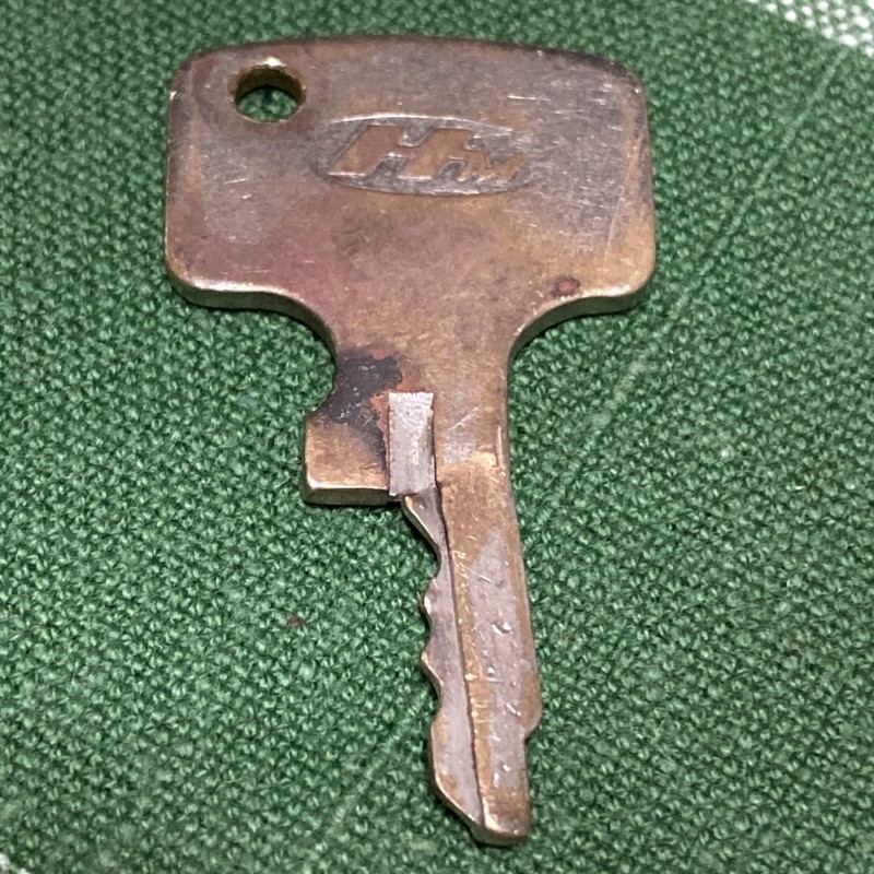 Honda Brand T6644 Motorcycle Key Used Worn Very Slight Bend