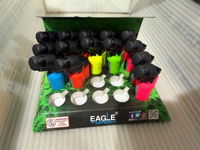 Eagle Torch Refillable Torch Lighter Neon Colors  Lot of10 plus 2 Butane 5.82 oz