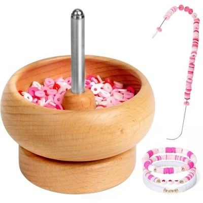 Holzperlen Spinner Kit mit Perlen, Nadel & Linie zum Selbermachen Schmuckherstellung