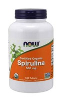 NOW Foods Spirulina Certified Organic (Bio Spirulina) 500Mg 500 Vegane Tabletten