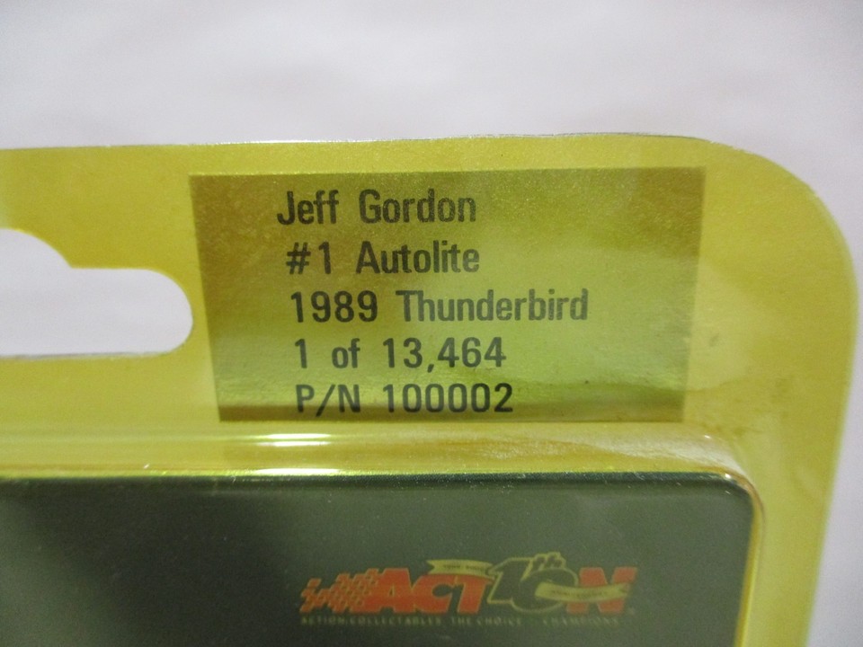 Miniature Jeff Gordon #1 - Ford Thunderbird 1989 - Autolite - Action 1/24 - Occasion