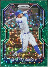 2021 Panini Prizm - Green Donut Circles Prizm Baseball George Springer #185 EX