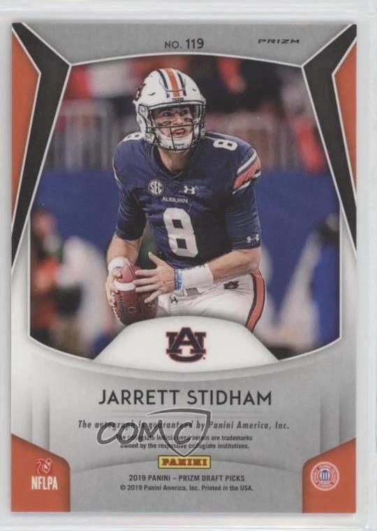 2019 Panini Prizm Draft Picks Silver Jarrett Stidham #119 Rookie Auto RC - Image 2 of 2