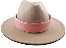 Pink Cobra snake skin hatband hat band adjustable NEW Western cowboy cowgirl