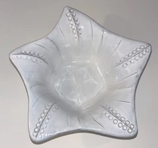 VIETRI Incanto Sul Mare Whitewash Sea Star Fish Bowl Made In Italy
