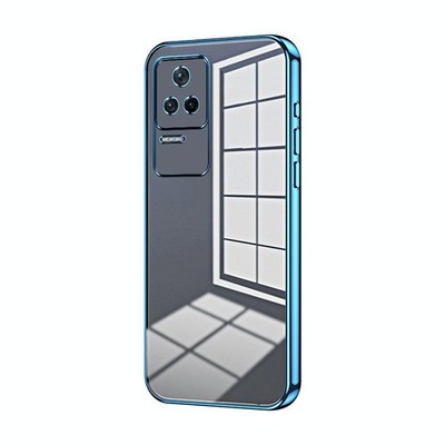 Transparente Hülle mit dünnem Loch Blau für Xiaomi Redmi K40S / Poco F4