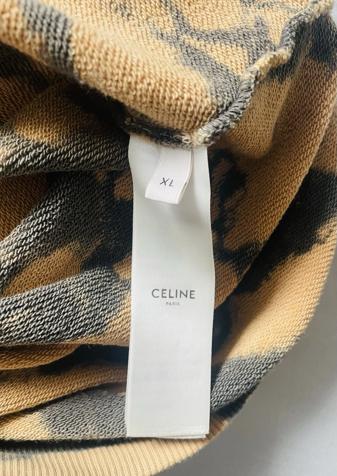 Felpa con cappuccio CELINE tinta unita larga XL usata