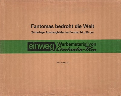 Fantomas bedroht die Welt ORIGINAL Verleihumschlag Louis de Funès / Jean Marais
