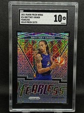2021 PANINI PRIZM WNBA BRITTANY GRINER FEARLESS MOJO PRIZM 10/25 #14 SGC 10