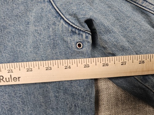 Levis Jacket Womens 2XL XXL Denim Jean Flannel Lined Buffalo Plaid Trucker Jean - Zdjęcie 7 z 9