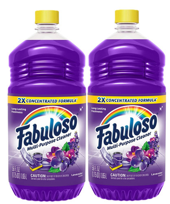 #ad Fabuloso Multi purpose Cleaner 2x Concentrated Lavender 56 Oz 2 Pack $11.79