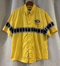 Vintage 2005 Yamaha 50th Anniversary Racing Pit Crew Shirt Yellow Mens L