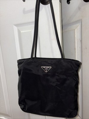 PRADA Genuine Black Nylon Shoulder Bag Tote Bag