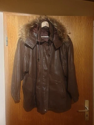 Echtlederjacke Kapuze m. Fell Besatz  Kurzmantel braun S/M v. Pelze Ulbricht - Bild 1 von 4