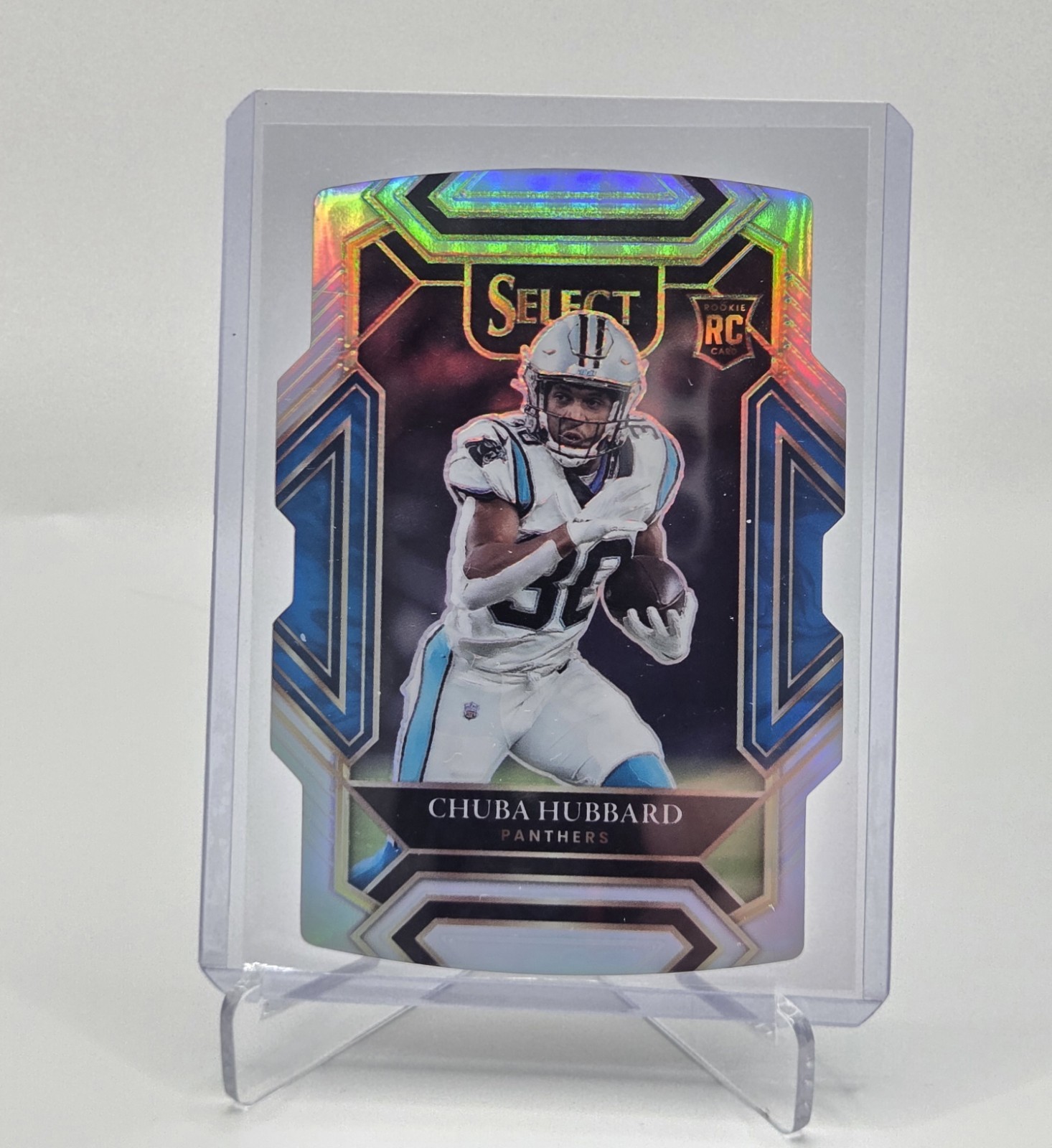 2021 Panini Select - Club Level Chuba Hubbard #276 Silver Prizm Die-Cut (RC)
