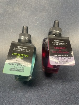 Bath Body Works Eucalyptus, Mint,&luminous WallfloweFragrance Refill Bulb 2 SEAL