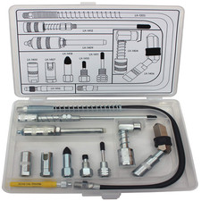 Lumax Lx-1470 Silver Lubrication Accessory Kit 11-Piece. Kit Contains 11 Of