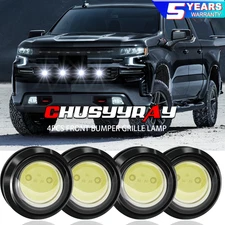 4PCS Front Grille LED Light Raptor Style Grill Trim For Jeep Grand Cherokee