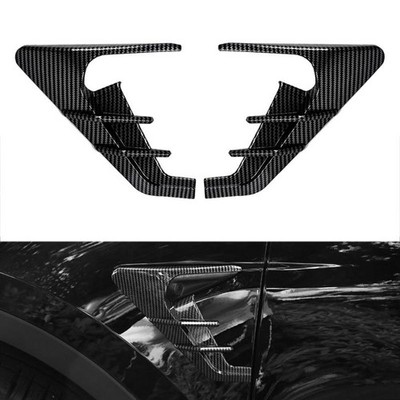 2x Carbon Fiber Style Side Fender Camera Flank Trim Fit For Tesla Model 3 Y 21 Q