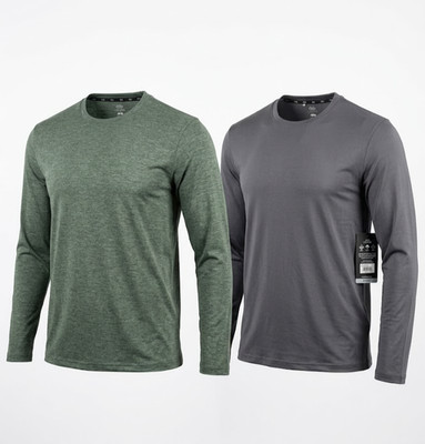LEG3ND Inspire Men's Long Sleeve Active Shirts 2-Pack Gray  Size L NWT