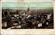 San Francisco California CA : PANORAMIC SCENE o/18 AW7448