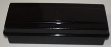 Vintage Alpha 15 or 24 Audio Cassette Tape Storage Box Black Plastic USA Made