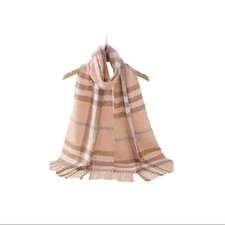 Fringe Hem Color Block Scarf