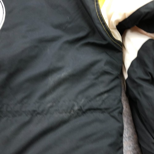 Vintage Pittsburgh Steelers Pants Mens 2XL Black Yellow Windbreaker Track Puffer - Picture 7 of 17