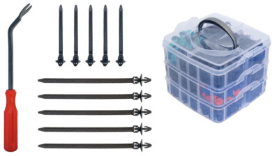 Gedore red R19002676 Befestigungsclip-Set 676-teilig mit Demontagehebel