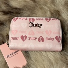 NWT Juicy Couture Girls Just Wanna Med. Double Zip Around Wallet - Powder Blush