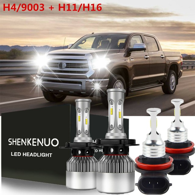 For Toyota Tundra 2014-2018 MN Combo H4 H11 LED Headlight Fog Light