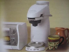 New Black & Decker Home Cafe AM8 1 Cup Pressure Brewing Coffee Pod Maker White