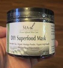 sea-el diy superfood mask clay moringa firming facial rejuvenation cream 6 oz