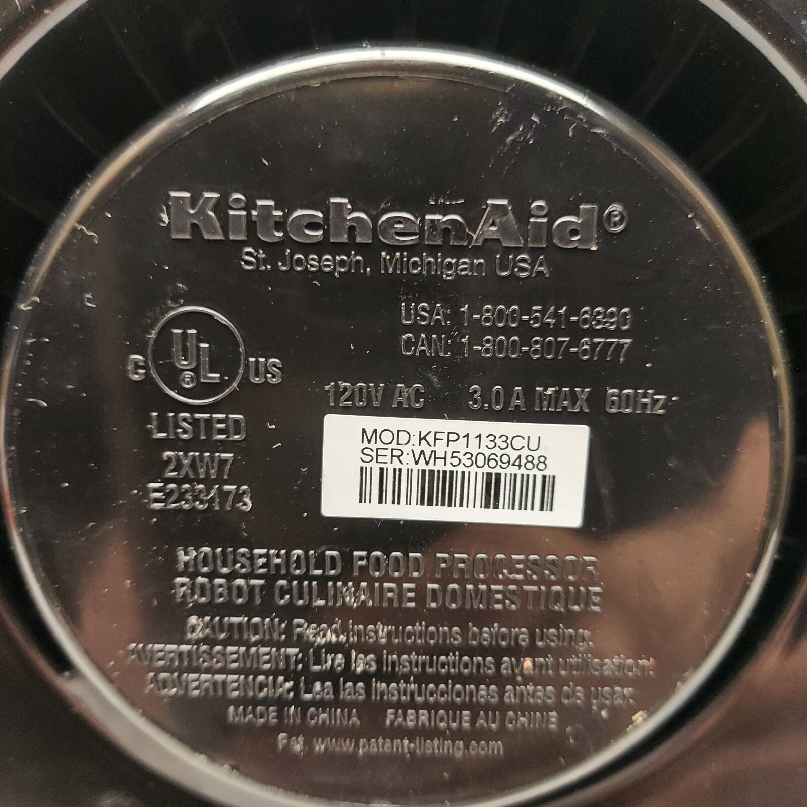  KitchenAid 11-Cup Food Processor ExactSlice System Contour Silver KFP1133CU