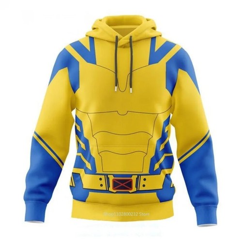 Deadpool Wolverine Cosplay Hoodie Superhero 3D Polyester Autumn Unisex - Picture 10 of 41