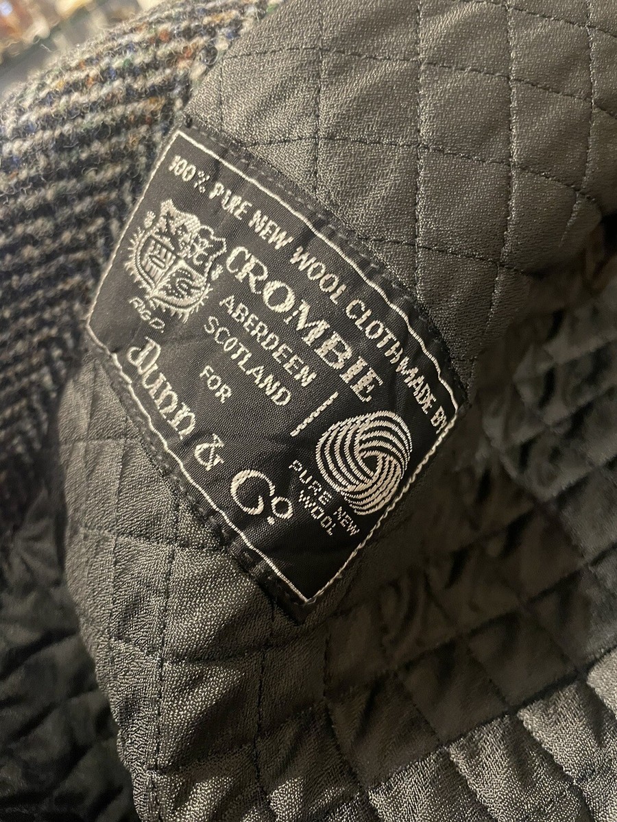 VINTAGE DUNN & CO. HERRINGBONE TWEED CROMBIE TOP COAT 1970's | eBay UK