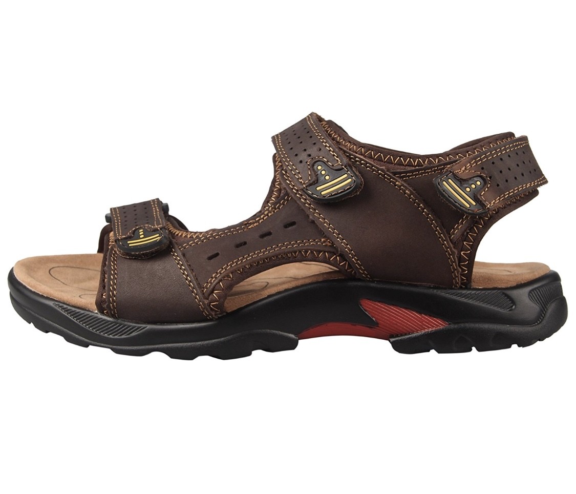 US Shoe Size Uomo Sport Outdoor Sandals Water Trail Pelle Comfort Casual Brown