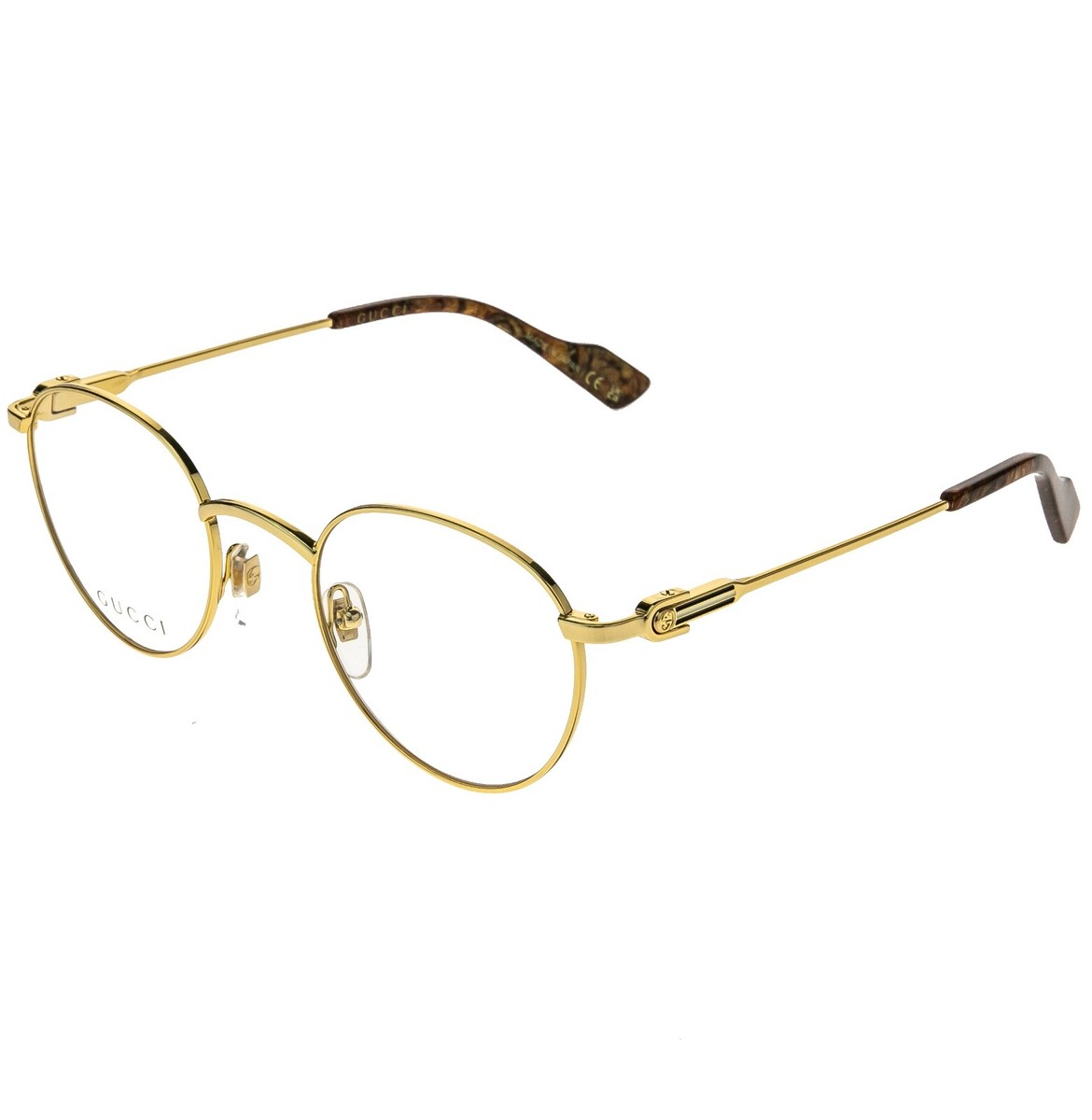GUCCI GG1222O 1222 Gold Brown Web Stripe Unisex Eyeglass 48mm