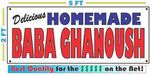 HOMEMADE BABA GHANOUSH BANNER Sign NEW Larger Size Best Quality for the  