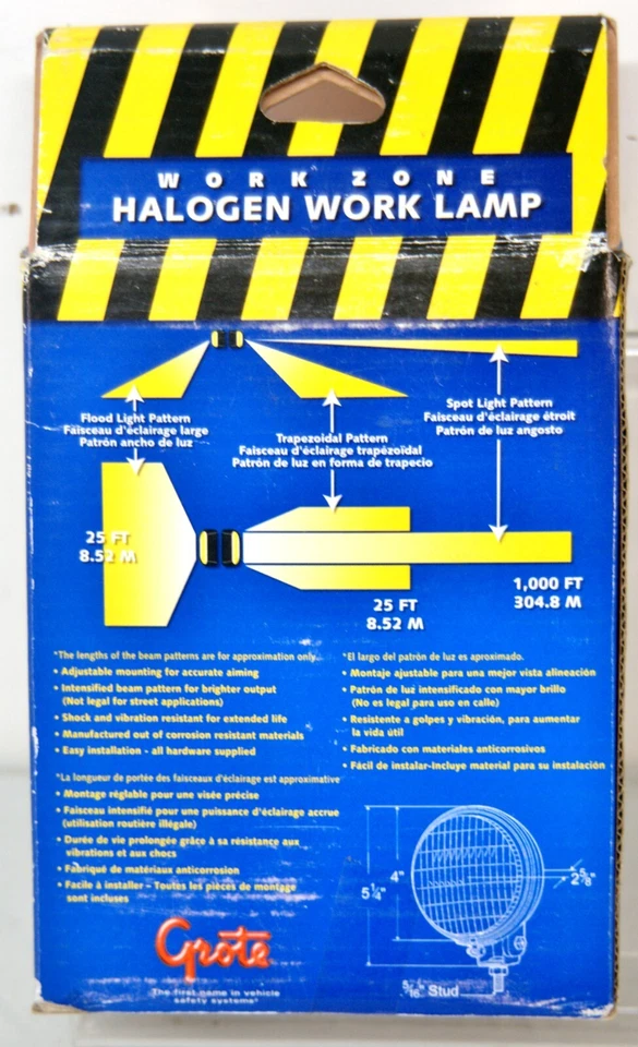 GROTE 63301-5 — круглая галогенная рабочая лампа-пятно 7415 - Изображение 3 из 4