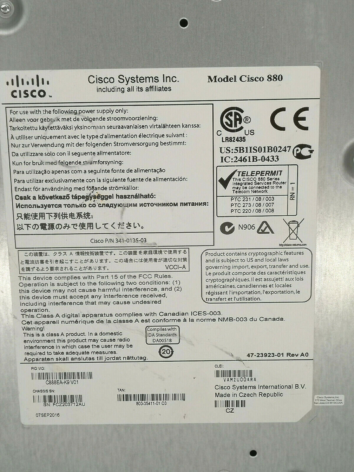 Cisco Router 888EA-K9, przełącznik 4-portowy Super opłacalne i tanie